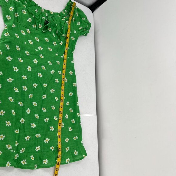 Urban Outfitters XS Daisy Floral Smocked Mini Dress Off Shoulder Cottagecore - Picture 7 of 12